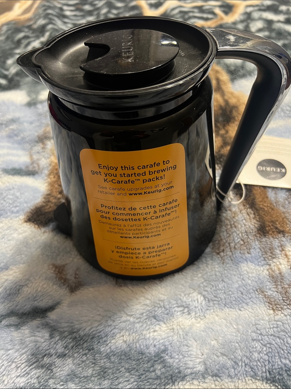 Keurig Black Coffee Carafe with Pouring Lid and Handle